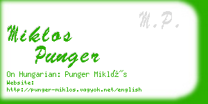 miklos punger business card